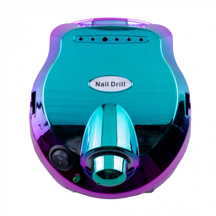 Pila electrica, freza de unghii, Miley, 65W, 35.000 rpm, chameleon verde/roz [4]