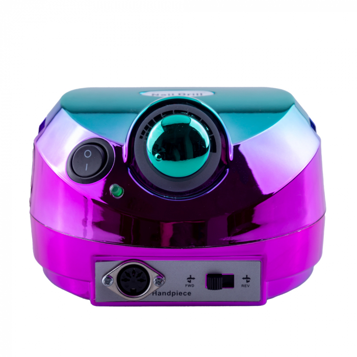 Pila electrica, freza de unghii, Miley, 65W, 35.000 rpm, chameleon verde/roz [2]