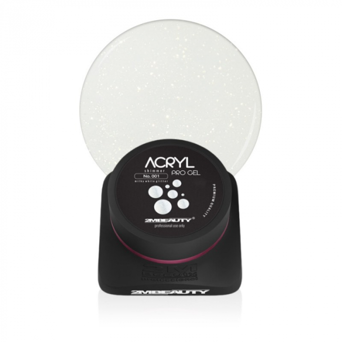 PolyGel Acryl Pro Gel 2M - Shimmer Milky White Nr. 01 30gr [1]