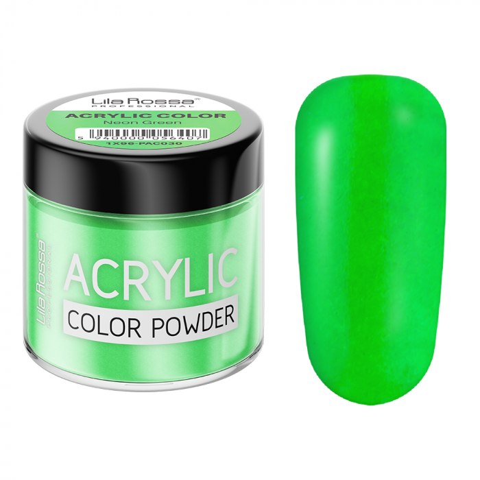 Pudra acrilica color, Lila Rossa, Neon Green, 7 g [2]