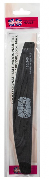 Ronney Professional Pila neagra de unghii semiluna 180/240 [1]