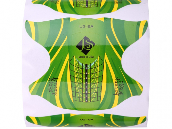 Sabloane constructie unghii Jerome Stage fluture verde [2]