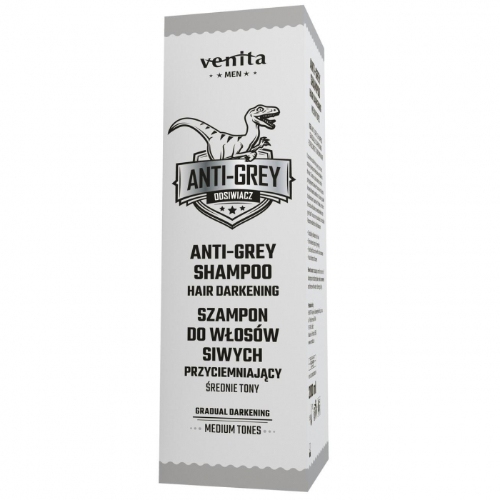 Sampon anti-incaruntire pentru barbati, tonuri medii, Venita Men AntiGrey, 200ml [2]