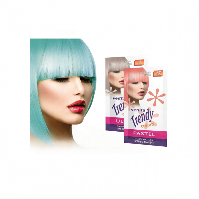 Sampon Colorant si Nuantator, Trendy Cream, Venita, NR.27 - Flamingo Flash, 35g [2]