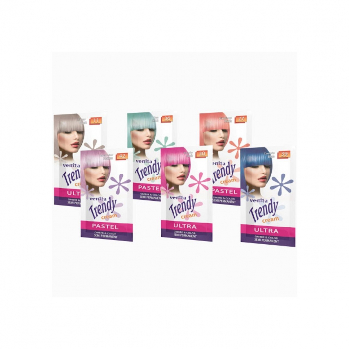 Sampon Colorant si Nuantator, Trendy Cream, Venita, NR.27 - Flamingo Flash, 35g [4]