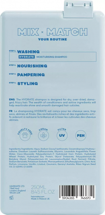 Sampon hidratant pentru par uscat HAIRMATE Hydrate 250ml [2]