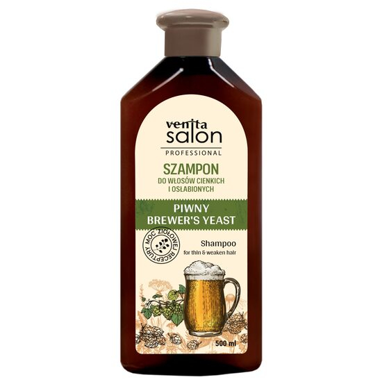 Sampon pentru par fragil si subtire cu extract de drojdie de bere, Venita Herbal, 500ml [1]