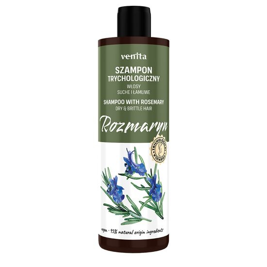 Sampon tricologic cu extract de Rozmarin pentru par uscat si fragil, Venita, 300ml [1]
