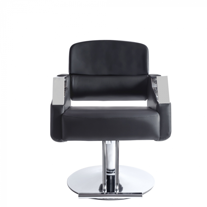 Scaun frizerie coafor Armand, reglabil pe inaltime, cu suport pentru picioare, negru [8]