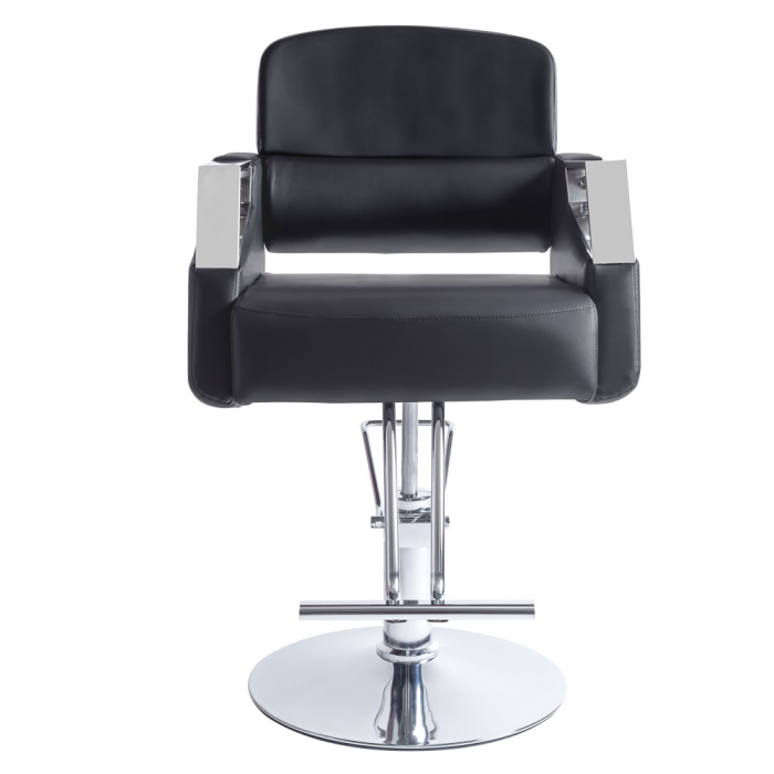 Scaun frizerie coafor Armand, reglabil pe inaltime, cu suport pentru picioare, negru [7]