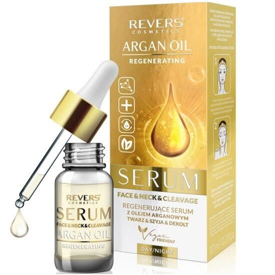 Ser regenerant, pentru fata, gat si decolteu, cu Ulei de Argan si In, Revers, 10ml [3]