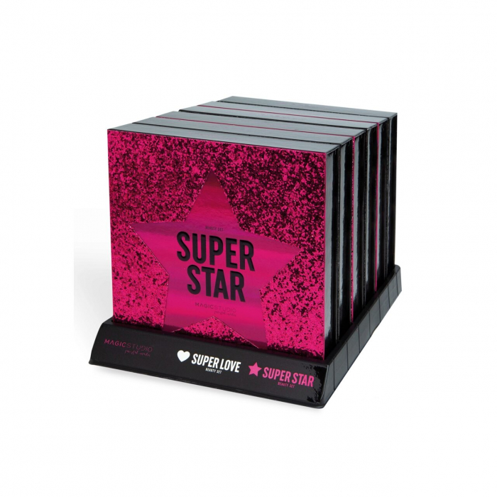 Set 10 piese ruj, ruj lichid, farduri de pleoape si accesorii Super Star, Magic Studio [4]