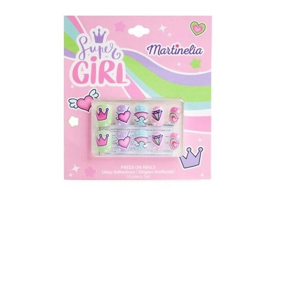 Set 10 unghii false Unicorn Nails, cu adeziv Press-On, pentru fetite, Martinelia 62500 [1]