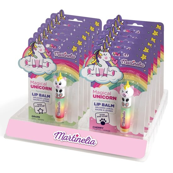 Set 12 Balsamuri de buze cu stampila Magical Unicorn, Martinelia, 79003, 1,8g [1]