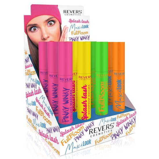 Set 12 bucati mascara Joyful Colors Mascaras, Revers, negru, 4 modele [1]