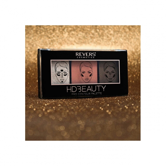 Set 12 bucati Paleta de machiaj pentru contur, Pro Contour, HD Beauty, Revers, 12,5 g [2]