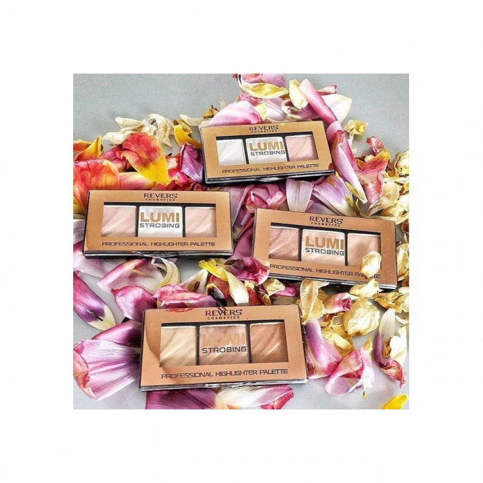 Set 12 bucati Paleta iluminator Lumi Strobing Professional, Revers, 12,5 g [2]