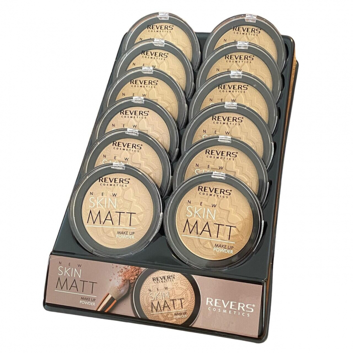 Set 12 bucati Pudra New Skin Matt, efect matifiere, Revers [2]