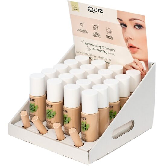 Set 20 Fond de ten Anti Aging Foundation + 4 testere, Quiz Cosmetics, 30ml [1]