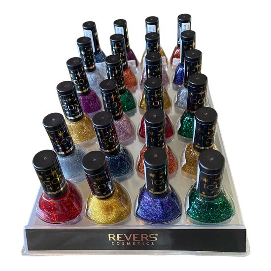 Set 24 bucati lac de unghii Icon Glitter, Revers [1]