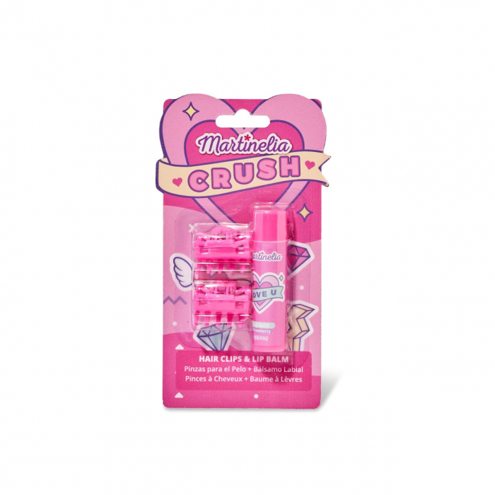 Set 24 bucati Pachet balsam de buze si 2 agrafe asortate Crush Martinelia 11101, 4 g [2]