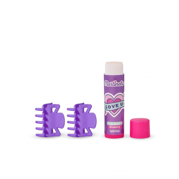 Set 24 bucati Pachet balsam de buze si 2 agrafe asortate Crush Martinelia 11101, 4 g [4]