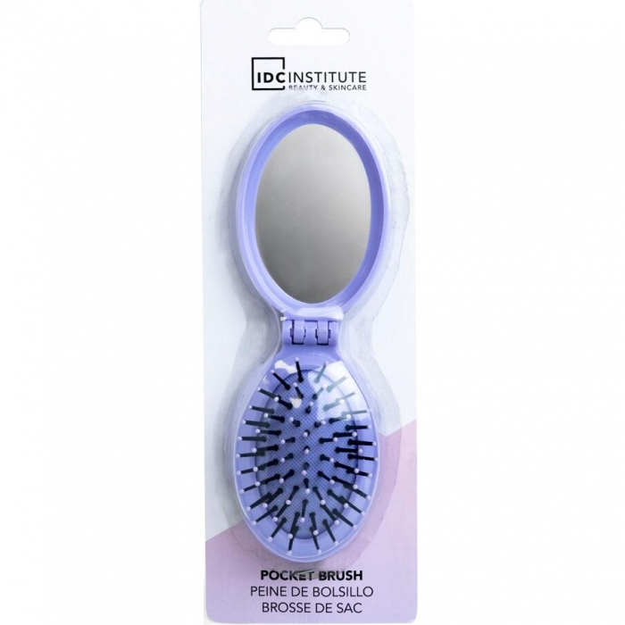 Set 24 bucati Perie pliabila cu oglinda pastel IDC Institute 18301RB [4]
