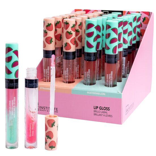 Set 24 luciu de buze cu aroma de capsuni si pepene verde 26029, IDC Institute [1]