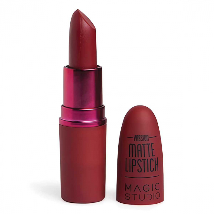 Set 3 buc Ruj buze mat, Nudes to Passion Matte Lipstick, Magic Studio 60732 - nude, red, wine [6]