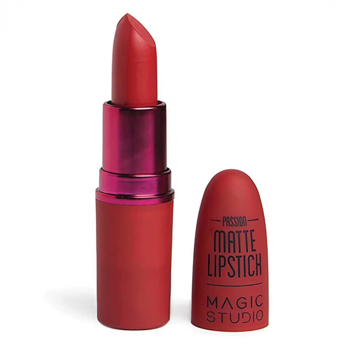 Set 3 buc Ruj buze mat, Nudes to Passion Matte Lipstick, Magic Studio 60732 - nude, red, wine [4]
