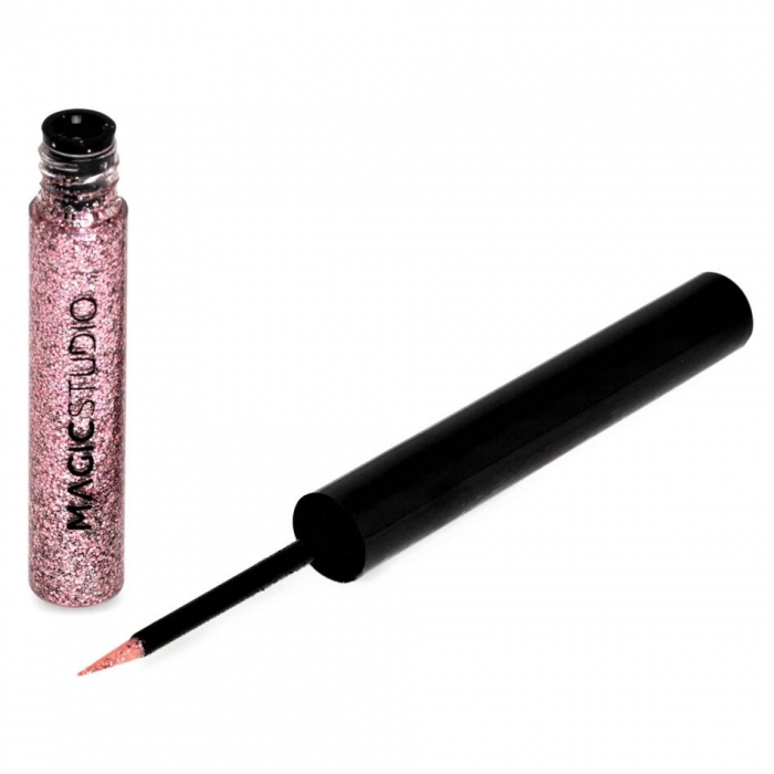 Set 3 bucati Eyeliner liquid Glitter Magic Studio 24192, argintiu, auriu, roz, 10.5 ml [4]