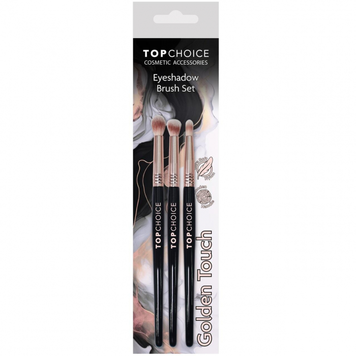Set 3 pensule de machiaj pentru blending Golden Touch Trio, 38662, Top Choice [2]