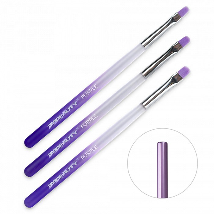 Set 3 pensule gel 2M Oval - Purple [1]