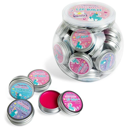 Set 32 Balsam de buze cu aroma de fructe Sweet Dreams Unicorn, Martinelia, 42154 10 g [1]