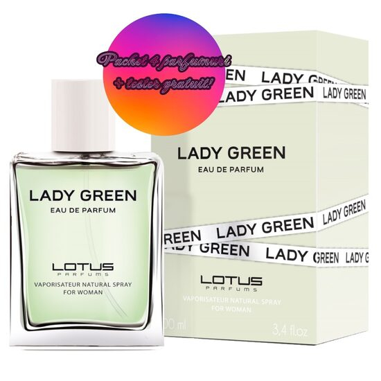 Set 4 Apa de parfum Lady Green, Revers, pentru femei, 100 ml + Tester 100 ml GRATUIT [1]