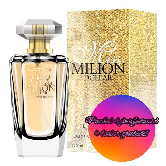 Set 4 Apa de parfum Miss Milion Dollar Revers, Femei, 100 ml + Tester 100 ml GRATUIT [1]
