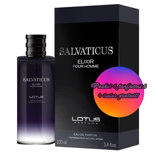 Set 4 Apa de parfum Salvaticus Elixir, Revers, pentru barbati, 100 ml + Tester 100 ml GRATUIT [1]