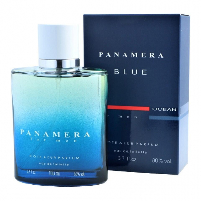 Set 4 Apa de toaleta Cote d'Azur Panamera Blue, barbati, 100 ml +Tester GRATUIT [2]