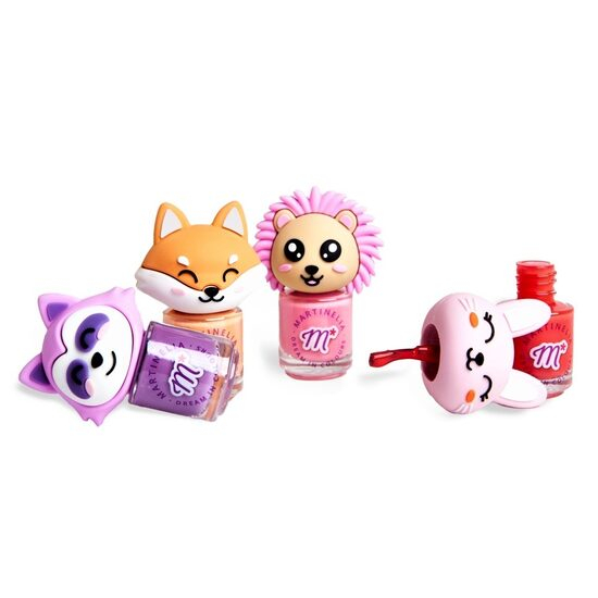 Set 4 bucati Lac de unghii My Best Friends, Martinelia 90012, 12 ml - Arici, Raton, Vulpita, Iepuras 12 ml [1]