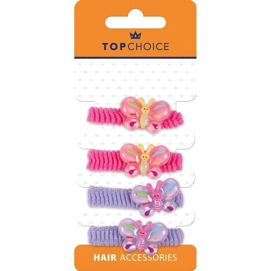 Set 4 elastice de par cu fluturasi Top Choice 25747 [1]