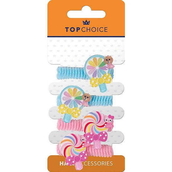 Set 4 Elastice de par decorate cu inghetata, Top Choice 26560 [1]