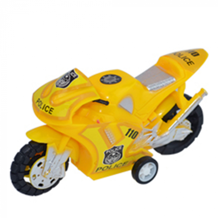 Set 5 masinute Karemi, seria de inginerie in constructii, cu elicopter, motocicleta, autobuz, cisterna, excavator, galbene [3]