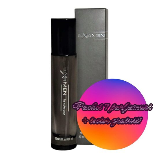 Set 7 Apa de toaleta Cote d'Azur, Elixir, Grey, Barbati, 30ml Nr. 106 + 1 Tester GRATUIT [1]