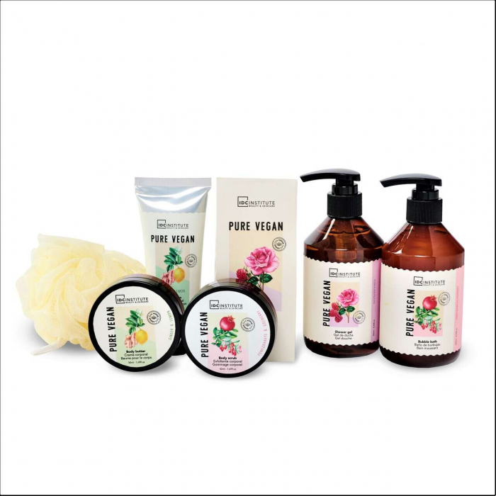Set 7 produse de ingrijire cu cosulet decor Pure Vegan IDC Institute 42042, 800 ml [2]
