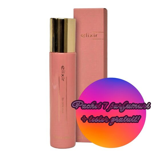 Set 7 x Apa de parfum Cote d'Azur, Elixir, Pink, Femei, 30ml + Tester Gratuit [1]