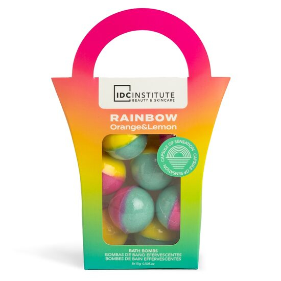 Set 8 bile efervescente de baie Rainbow, IDC Institute 99025, 8 x 15g [1]