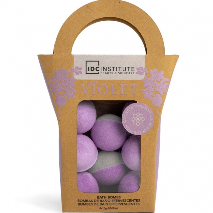 Set 8 bile efervescente de baie Violet, IDC Institute 99021, 8 x 15g [2]