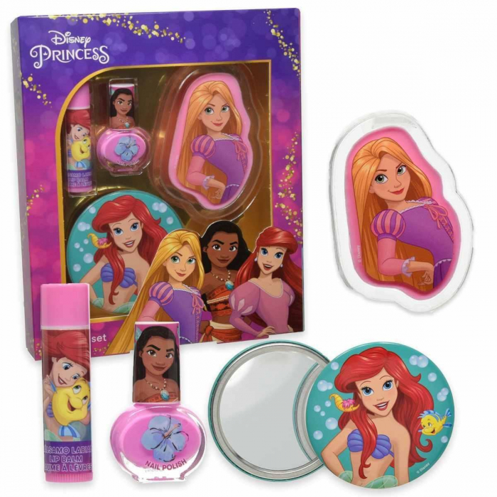 Set accesorii machiaj si unghii cu oglinda inclusa Disney Princess 1675 [3]