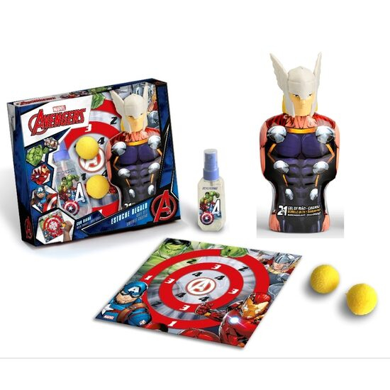 Set Avengers Infinity War, Thor, 2537, cu Apa de toaleta 90ml, Figurina 2in1, Spumant de baie si Sampon 350ml, Jucarie Tintar si 2 bile [1]