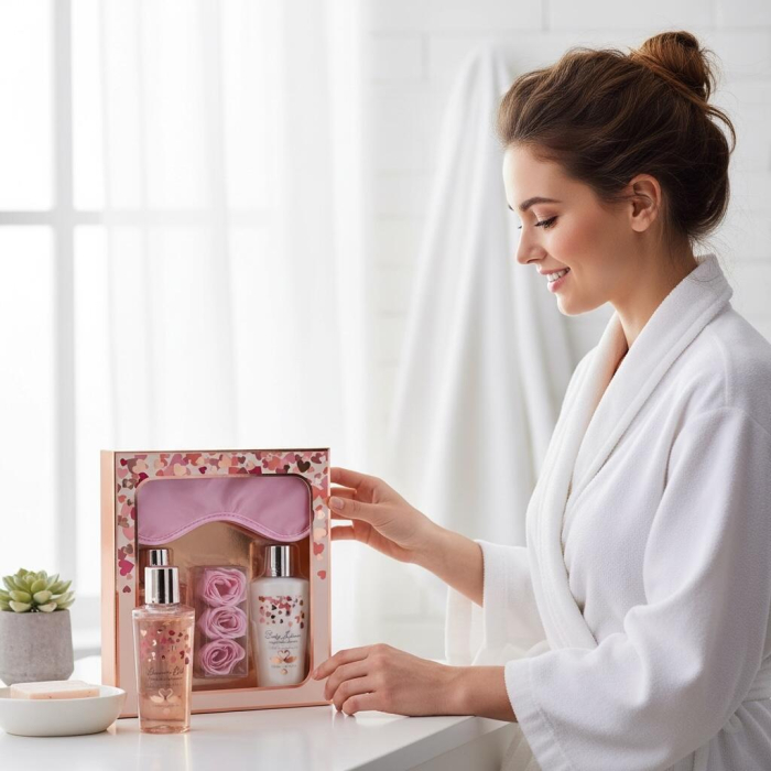 Set cadou de baie Accentra Heart Cascade Magnolia Dream, 6051362 [2]